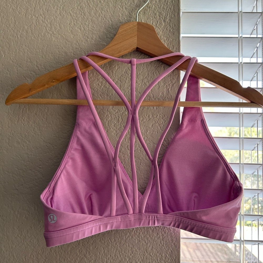 Lululemon athletica pink Strappy Sports Bra